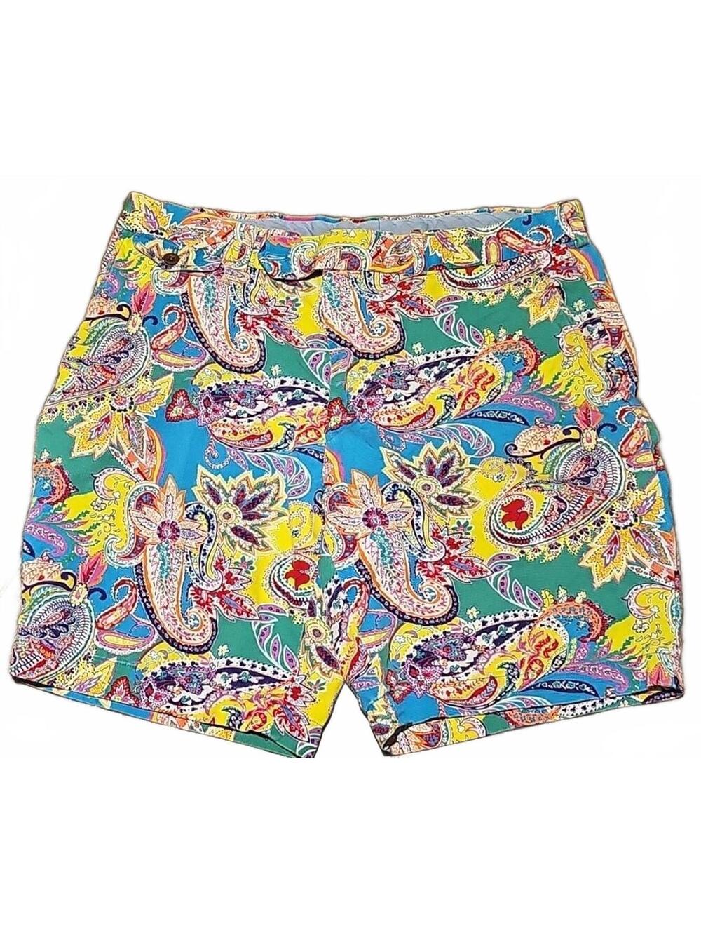 Polo Ralph Lauren Vintage Golf Mens 35x9 Paisley Colorful Shorts